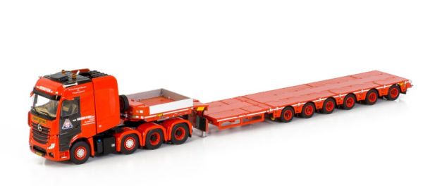 WSI01-3409 - MERCEDES ACTROS MP5 SLT BIGSPACE 8x4 met 6-assige lowboy VAN GRINSVEN - 1