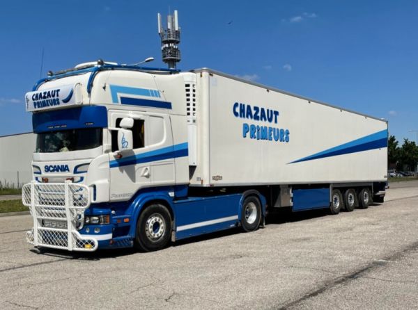 WSI01-3811 - SCANIA R6 TOPLINE 4x2 3-assige oplegger CHAZAUT PRIMEURS - 1