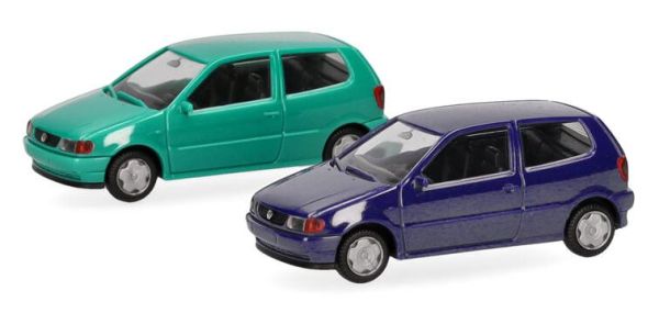 HER012140-007 - 2 stuks om in elkaar te zetten VOLKSWAGEN Polo Blauw en groen - 1