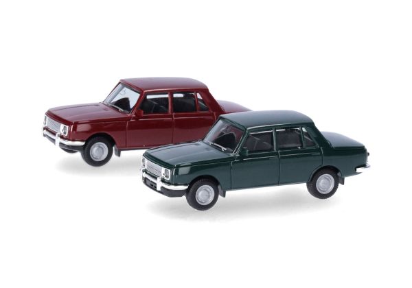 HER013918-002 - 2 WARTBURG 353 '66 Groen en Rood - In kit - 1