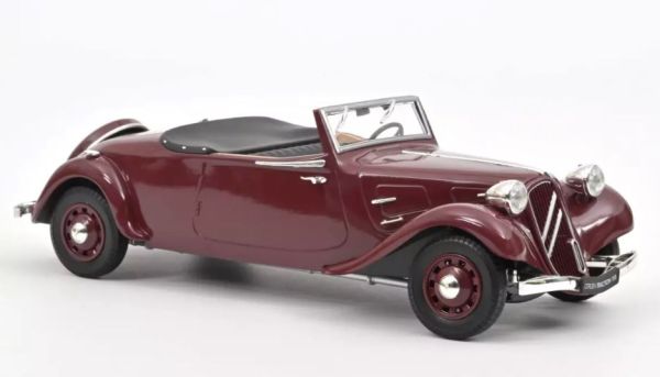 NOREVAMC0191190 - CITROEN Tractie Cabriolet 1938 Donkerrood - 1