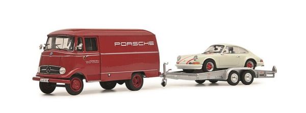 SCH2499 - MERCEDES L319 PORSCHE met PORSCHE 911RS aanhangwagen - 1