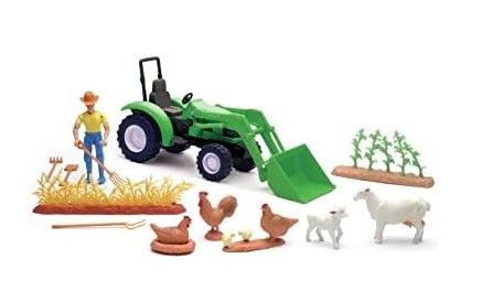 NEW04055A - Boerderijbox met een tractor; een personage en dieren - 1