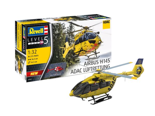 REV04969 - Model om in elkaar te zetten en te schilderen - AIRBUS H145 ADAC air rescue - 1