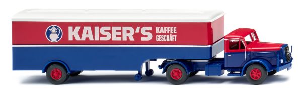 WIK051328 - HENSCHEL 4x2 met forugon 1 As aanhanger - KAISER'S KAFFEE - 1