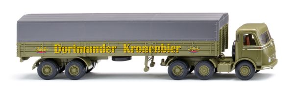 WIK051457 - MERCEDES-BENZ LPS 333 6x4 met 2-assige huiftrailer DORTMUNDER KRONENBIER - 1