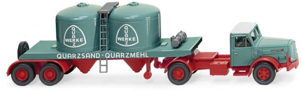 WIK053405 - Henschel Quarzwerke 4X2 aanhangwagen chemie 2 assen - 1