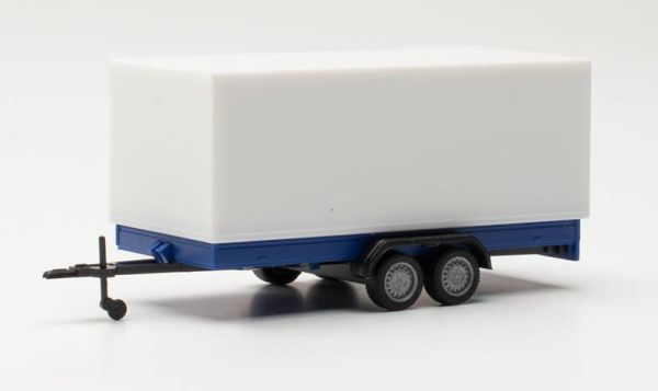 HER055437 - Tandem trailer blauw en wit - 1