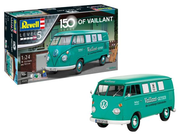 REV05648 - 150 jaar Vaillant geschenkset - VOLKSWAGEN T1 Bus om in elkaar te zetten met basisaccessoires - 1