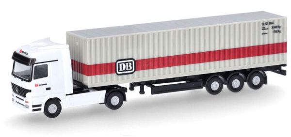 HER066853 - MERCEDES BENZ Actros 4x2 en DEUTSCHE BAHN 3-assige container trailer - 1