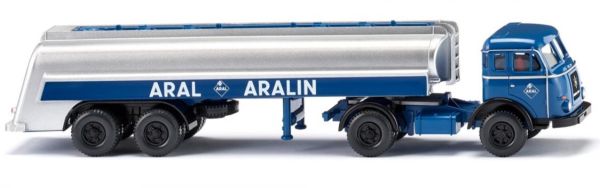 WIK088247 - Henschel Aral 4x2 2-assige oplegger tankwagen - 1