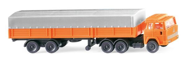 WIK095611 - MAGIRUS 6x4 met 2-assige aanhanger Oranje - 1