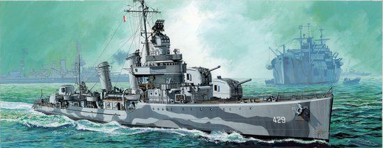 DRA1027 - Destroyer USS Livermore DD-429 Gleaves Klasse 1942 om te assembleren en te schilderen - 1