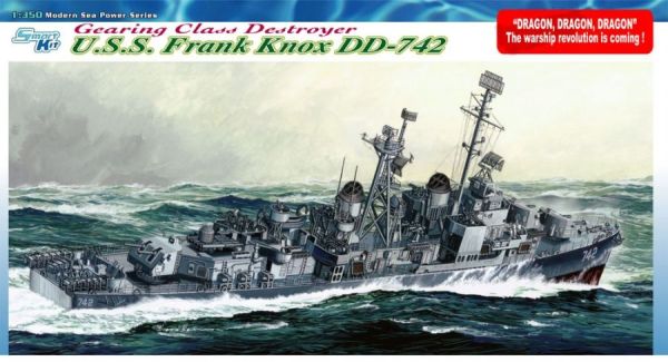 DRA1045 - Destroyer USS Frank Knox DD-742 Gearing Class te assembleren en te schilderen - 1