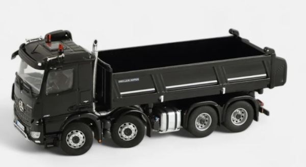 NZG1066/50 - MERCEDES-BENZ Arocs 8x4 kipper MEILLER Zwart - 1