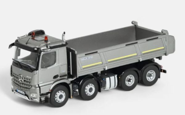 NZG1066/55 - MERCEDES-BENZ Arocs 8x4 kipper MEILLER Zilvergrijs metallic - 1