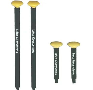 GF111 - Set LEICA Geosystems CGA100 GNSS masten voor graafmachines en bulldozers - 2x40mm en 2x20mm - 1