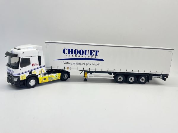 ELI118161 - RENAULT T480 4x2 2021 Colza decor met 3 As aanhanger - Transport CHOQUET - 1