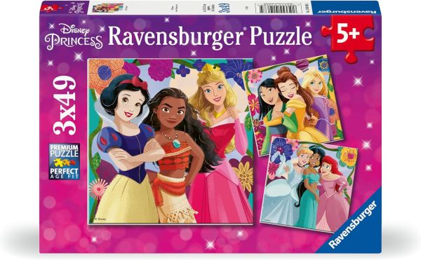 RAV12001068 - 3 Puzzels 49 stukjes DISNEY prinsessen - 1