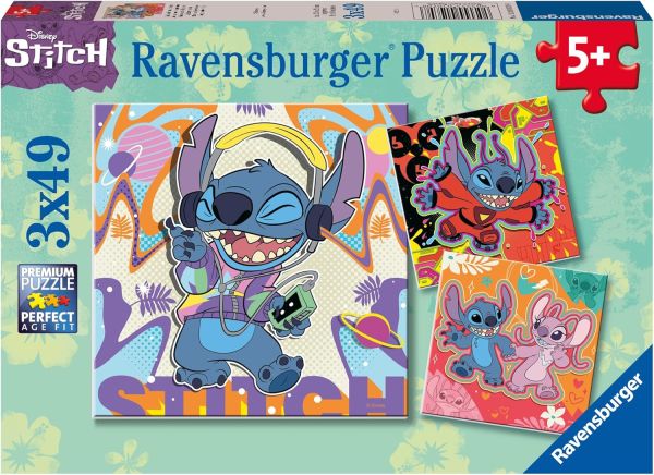 RAV12001070 - 3 Puzzels 49 stukjes DISNEY Stich - 1