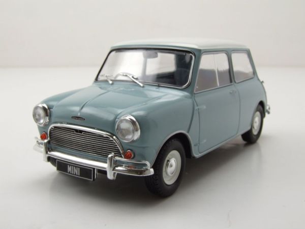 WBXWB124183 - AUSTIN Mini Cooper S 1965 Lichtblauw met wit dak - 1