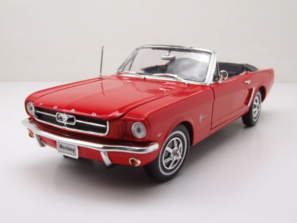 WEL12519CABROUGE - FORD Mustang cabriolet 1964 Rood - 1