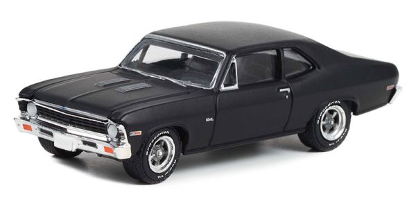 GREEN13320-B - 1969 CHEVROLET Nova zwart GL MUSCLE onder blister. - 1