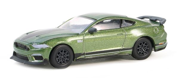 GREEN13350-F - FORD Mustang MacH 1 2022 Groen uit de GL MUSCLE reeks in blisterverpakking - 1