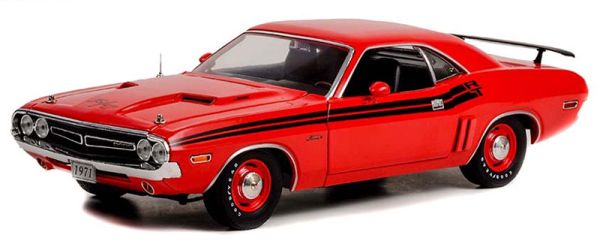 GREEN13631 - 1971 DODGE Challenger Rood met zwarte strepen - 1