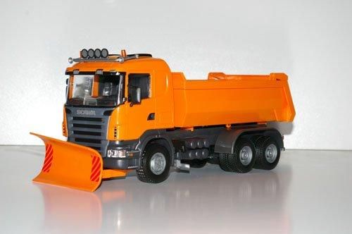 EMEK15508 - SCANIA G 6x4 oranje met sneeuwruimmes - 1