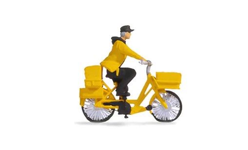 NOC16522 - Kleine scènes - Postbode op fiets - 1