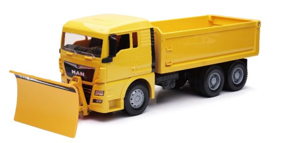 NEW17346 - Sneeuwschuif MAN TGX 6x4 geel - 1