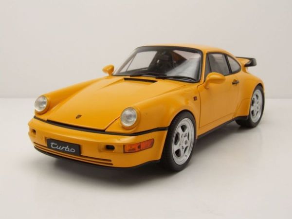 WEL18026JAUNE - PORSCHE 964 Turbo 1989 geel - 1