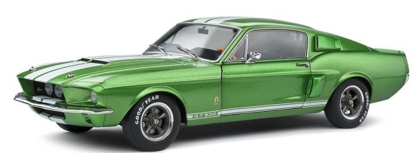 SOL1802907 - SHELBY Mustang GT500 groen met witte strepen 1967 - 1