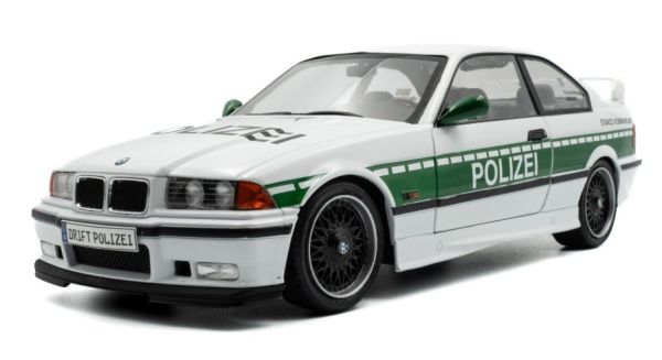 SOL1803915 - BMW E36 M3 Coupé - SOLIDO WORKS DRIFT - POLIZEI 1991 wit - 1