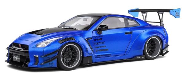 SOL1805801 - NISSAN GT-R (R35) W/ Liberty Walk Body Kit 2.0 Metallic Blauw 2020 - 1