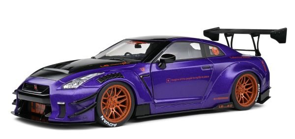 SOL1805812 - NISSAN GT-R (R35) W/ Liberty Walk Body Kit 2.0 2022 Paars - 1