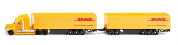 SIK1806/00002 - 6x4 vrachtwagen met 3 assige aanhanger en DHL 2+3 assige aanhanger - 1