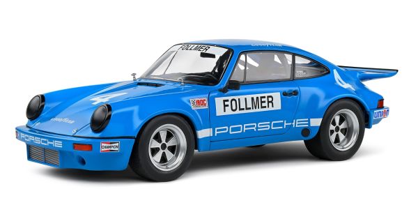 SOL1810702 - PORSCHE 911 Iroc blauw #4 FOLLMER IROC RIVERSIDE 1974 - 1