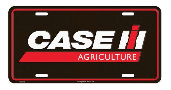 SIGN-1812 - CASE IH metalen plaat zwart - 30 x 15 cm - 1