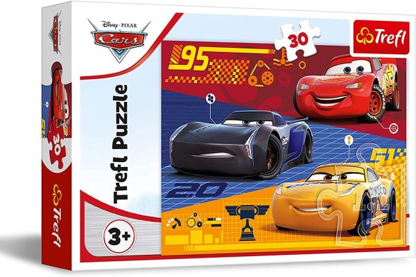 TRF18274 - 30 Stuks puzzel DISNEY - CARS voor de race - 1