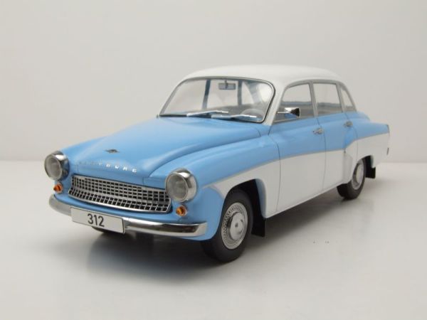 MOD18300 - WARTBURG 312 1965 Lichtblauw en wit - 1