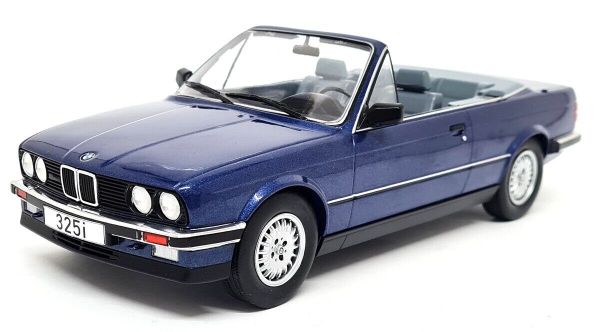 MOD18381 - BMW 325i E30 Cabrio 1985 Blauw metallic - 1