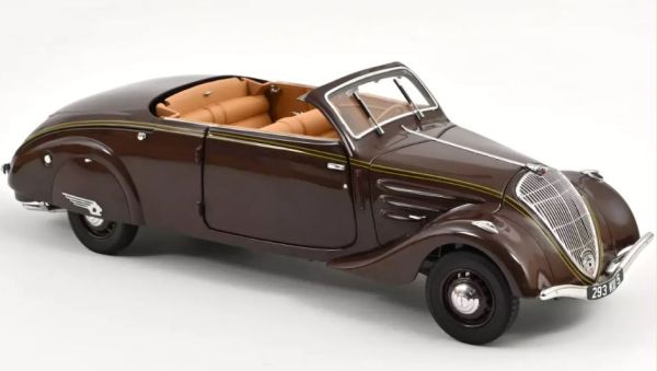 NOREV184873 - PEUGEOT 402 Eclips 1937 Chocolade - 1