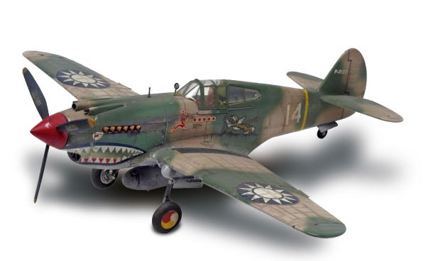 REV15209 - Bouwbaar P-40B Tiger Shark-vliegtuig - 1