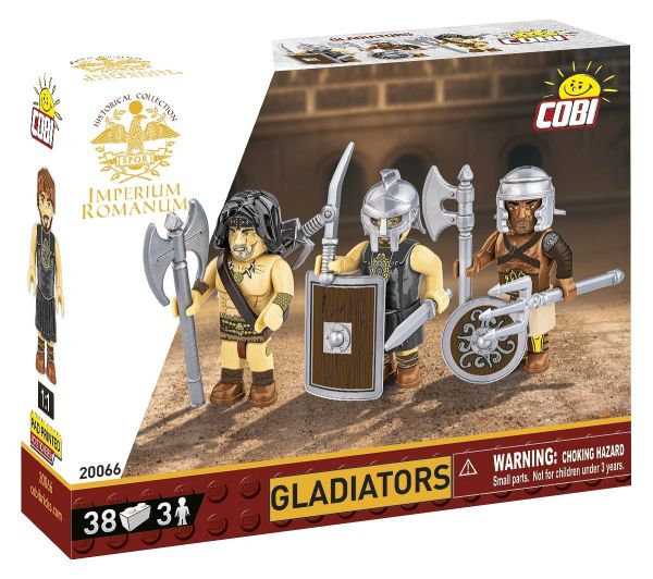 COB20066 - 3 Gladiatorenfiguren met accessoires - 38 stuks - 1