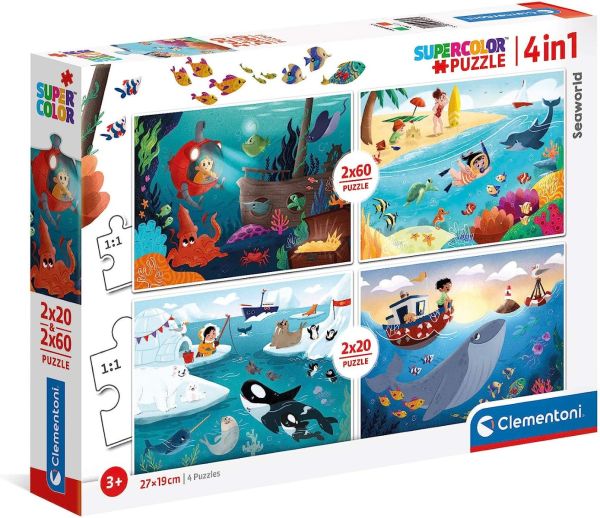 CLE21308 - 2x20 en 2x60 stukjes The Marine World puzzel - 1