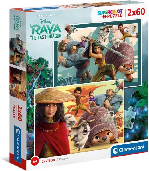 CLE21616 - Puzzel 2x60 stukjes DISNEY RAYA - 1