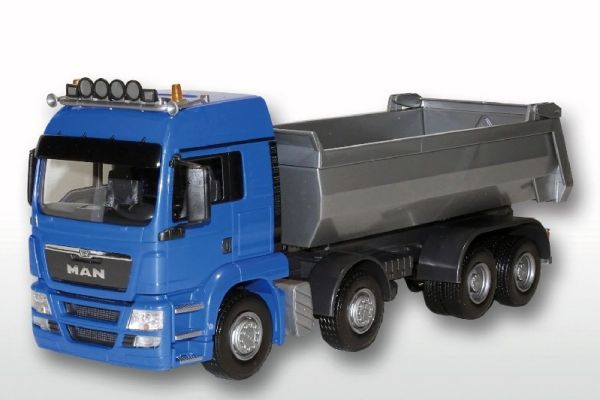 EMEK21694 - MAN TGS M 8x4 vrachtwagen kipper blauw - 1