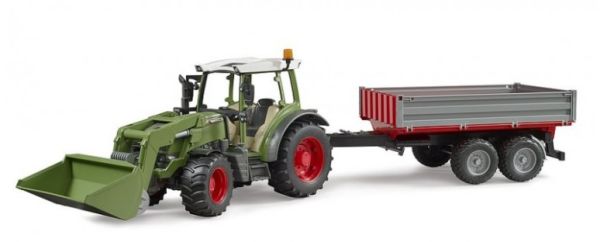 BRU2182 - FENDT Vario 211 met voorlader en aanhangwagen - 1